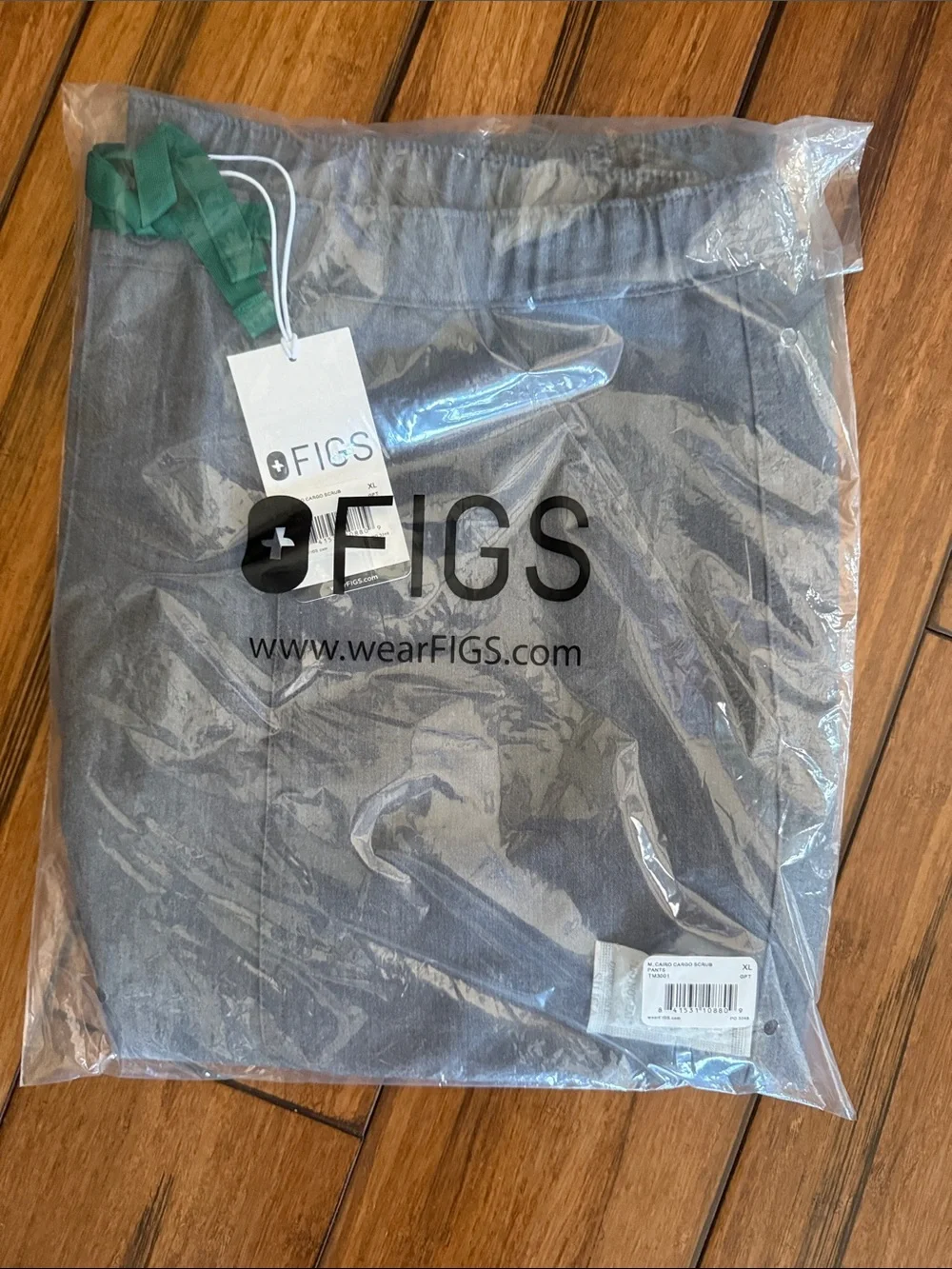 NWT Figs Men’s Graphite Gray Cairo Cargo Straight-Leg Scrub Pants Size XL
